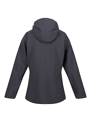 Regatta Grey Womens Birchdale Colour Block Waterproof Jacket - Image 9 of 9