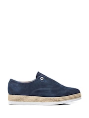 Schuh Felicie Gold Trainer Style Espadrille Shoes - Image 1 of 4