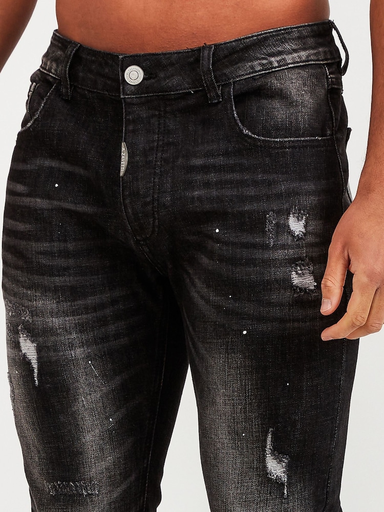 Alessandro Zavetti Leonelli Slim Fit Denim Black Jeans - Image 4 of 4