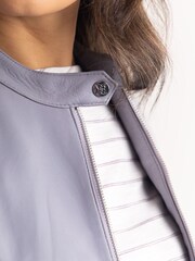 Lakeland Leather Purple Lowestone Leather Jacket - Image 7 of 9