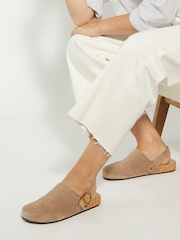 Dune London Brown Closed Toe Gracella Clogs - Image 1 of 6