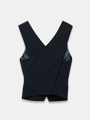 Mint Velvet Blue Navy Wrap Back Waistcoat - Image 4 of 4