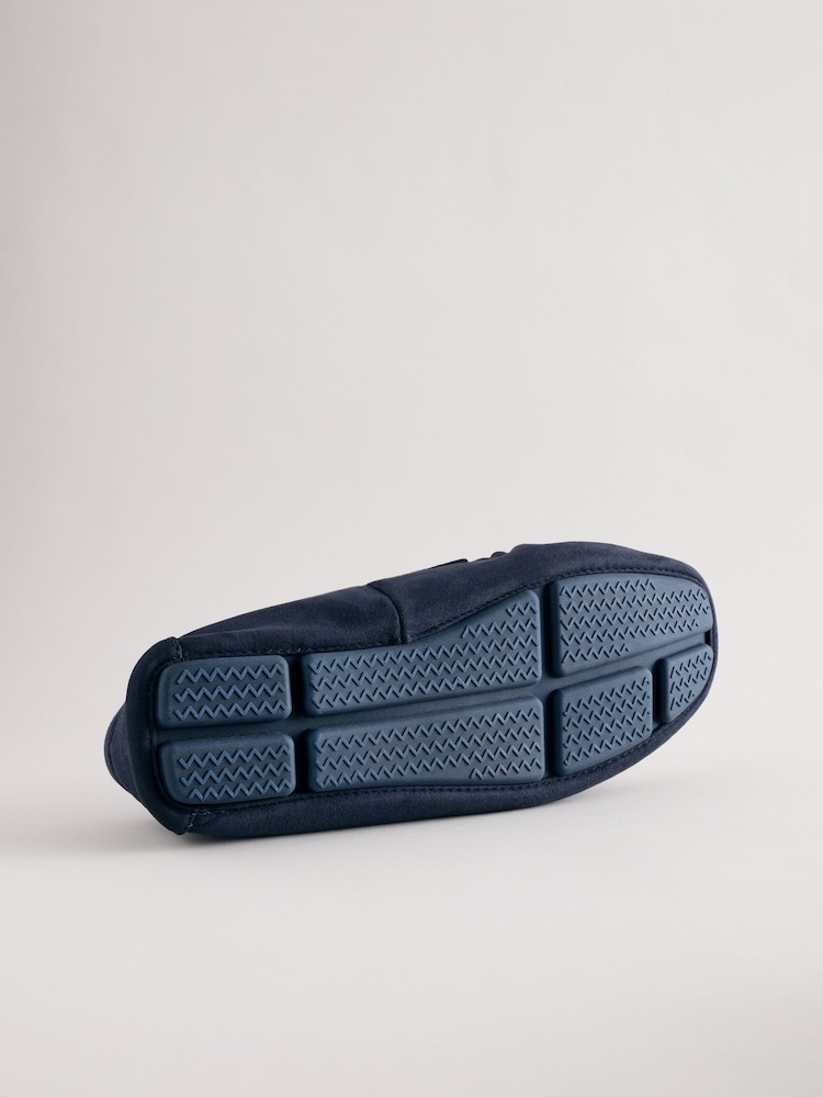 Navy Blue Moccasin Slippers - Image 5 of 5