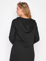 Long Tall Sally Black 100% Cotton Longline Hoodie - Image 2 of 5