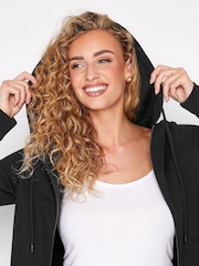 Long Tall Sally Black 100% Cotton Longline Hoodie - Image 4 of 5