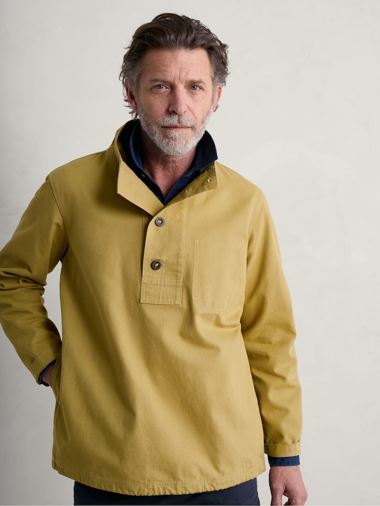 Seasalt Cornwall Yellow Mens Clay Stone Smock - Image 8 of 12