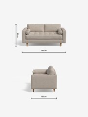 MADE.COM Textured Weave Natural Scott 2 Seater Sofa - Image 3 of 3