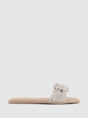 Office Metallic Swift Embellished Single Wide Strap Sandals - Image 2 of 3