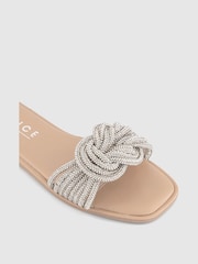 Office Metallic Swift Embellished Single Wide Strap Sandals - Image 3 of 3