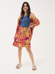 FatFace Ali Orange Tropical Floral Skirt - Image 2 of 5