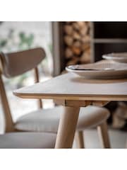Gallery Home Natural Temara Oak Style 6 Seater Dining Table - Image 3 of 6