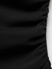 Mango Black Asymmetrical Dress With Side Slit - Image 6 of 6