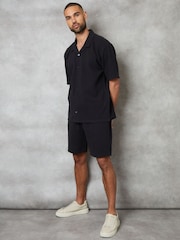 Threadbare Black Textured Elasticated Waist Shorts - Image 3 of 4
