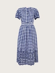 Monsoon Blue 100% Cotton Nyla Gingham Dress - Image 5 of 5