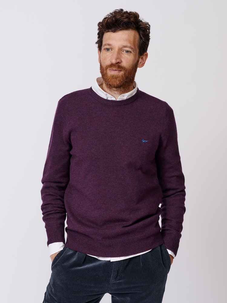 Aubin Westbourne Wool Crew Neck Jumper - Image 1 of 8