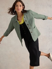 White Stuff Green Carrie Denim Jacket - Image 1 of 7