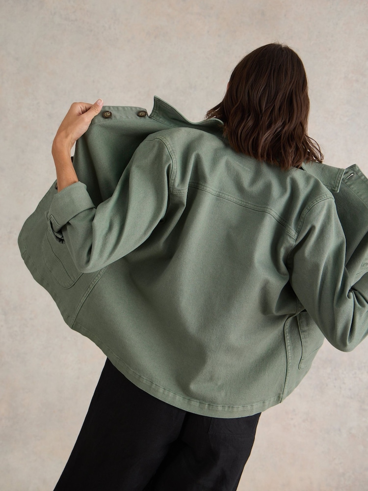 White Stuff Green Carrie Denim Jacket - Image 2 of 7