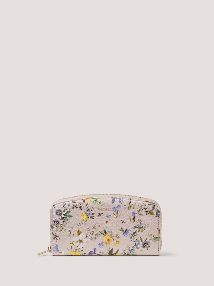 Fiorelli Benny Zip Around Pink Print Bag - Image 1 of 4