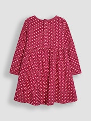 JoJo Maman Bébé Raspberry Pink Spot Dress - Image 2 of 3