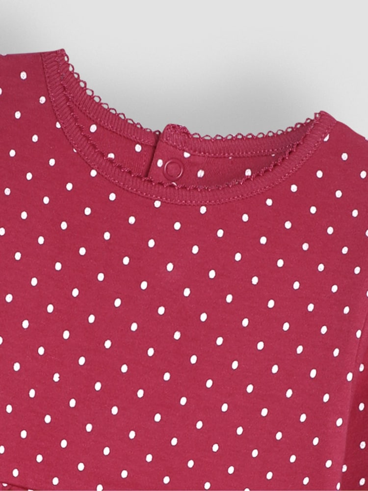JoJo Maman Bébé Raspberry Pink Spot Dress - Image 3 of 3