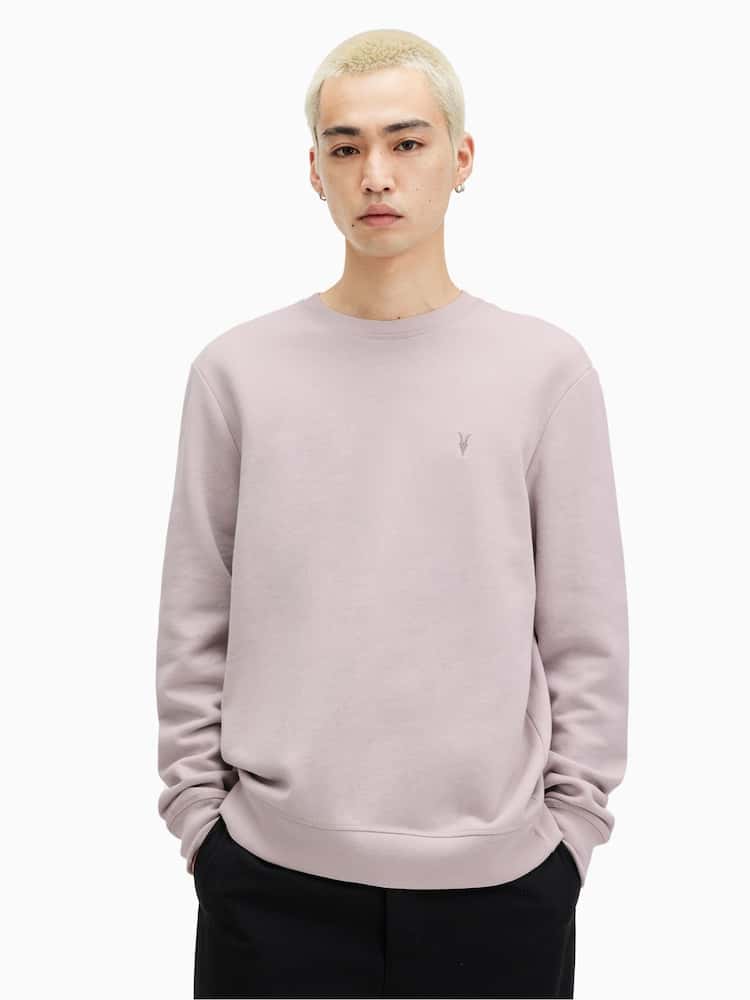 AllSaints Purple Raven Crew Neck Sweatshirt - Image 1 of 5 AllSaints Purple Raven Crew Neck Sweatshirt - Image 1 of 5