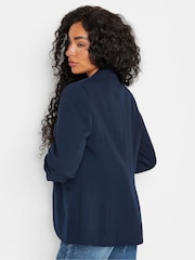 M&Co Blue Petite Collarless Fitted Blazer - Image 4 of 5