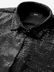 Black Embellished Sequin Shirt - Image 6 of 7