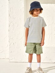 Angel & Rocket Natural James Textured Stripe T-Shirt - Image 2 of 7
