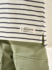 Angel & Rocket Natural James Textured Stripe T-Shirt - Image 4 of 7