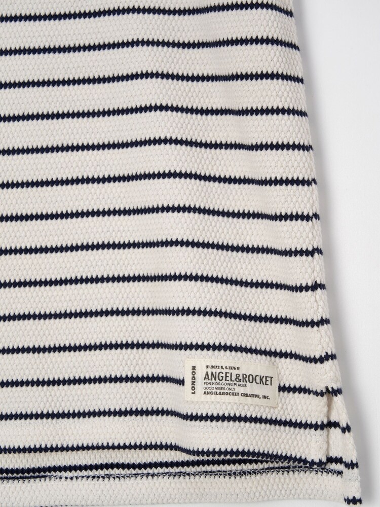 Angel & Rocket Natural James Textured Stripe T-Shirt - Image 7 of 7
