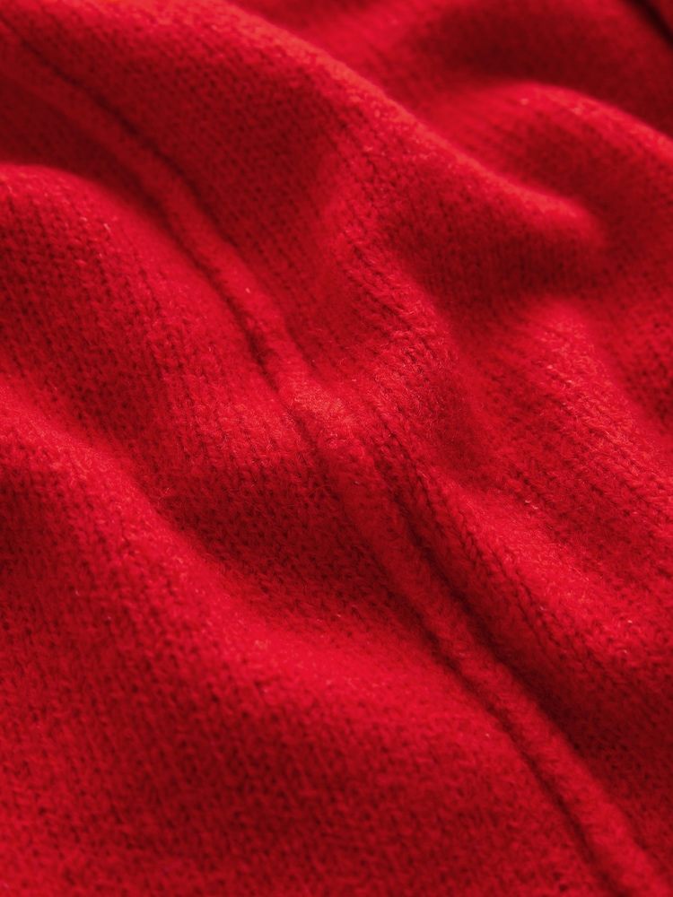 Rot - Übergroßer Hoodie aus Strick in Relaxed-Fit - Bild 8 von 8