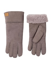 Just Sheepskin Grey Ladies Charlotte Gloves - Image 3 of 4