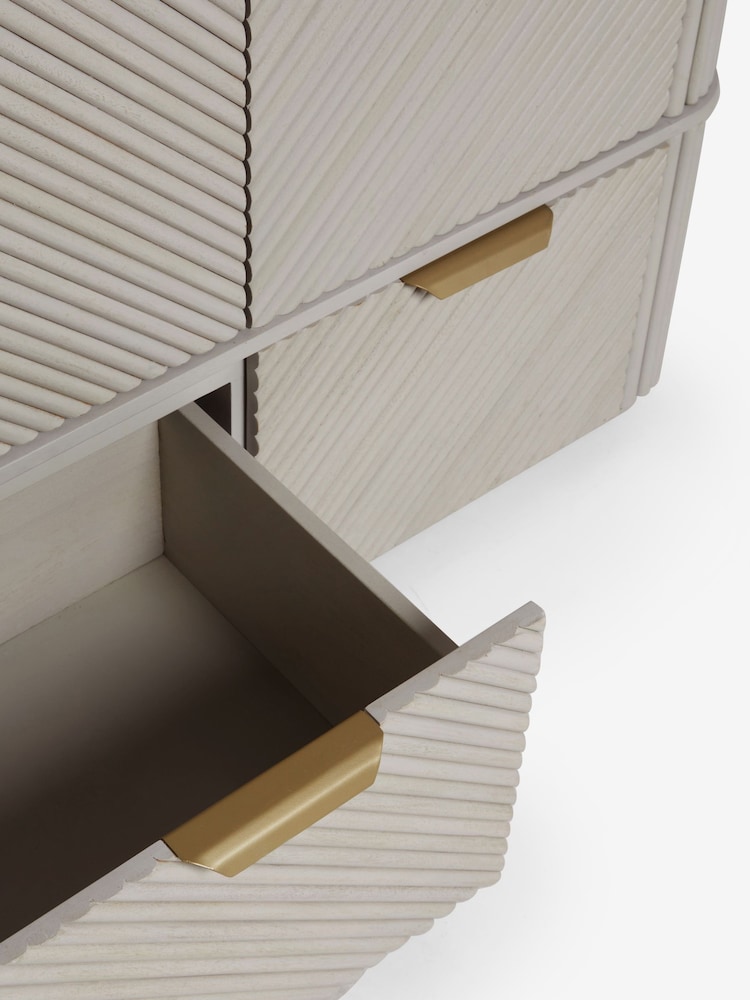 Light Grey Valencia Marble Mango Wood Triple, 2 Drawers Wardrobe - Image 9 of 9