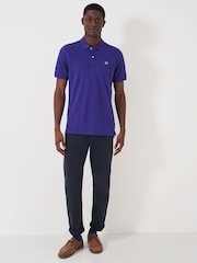 أزرق داكن - قميص بولو بيكيه قطن 100% من Crew Clothing - صورة 3 من 5