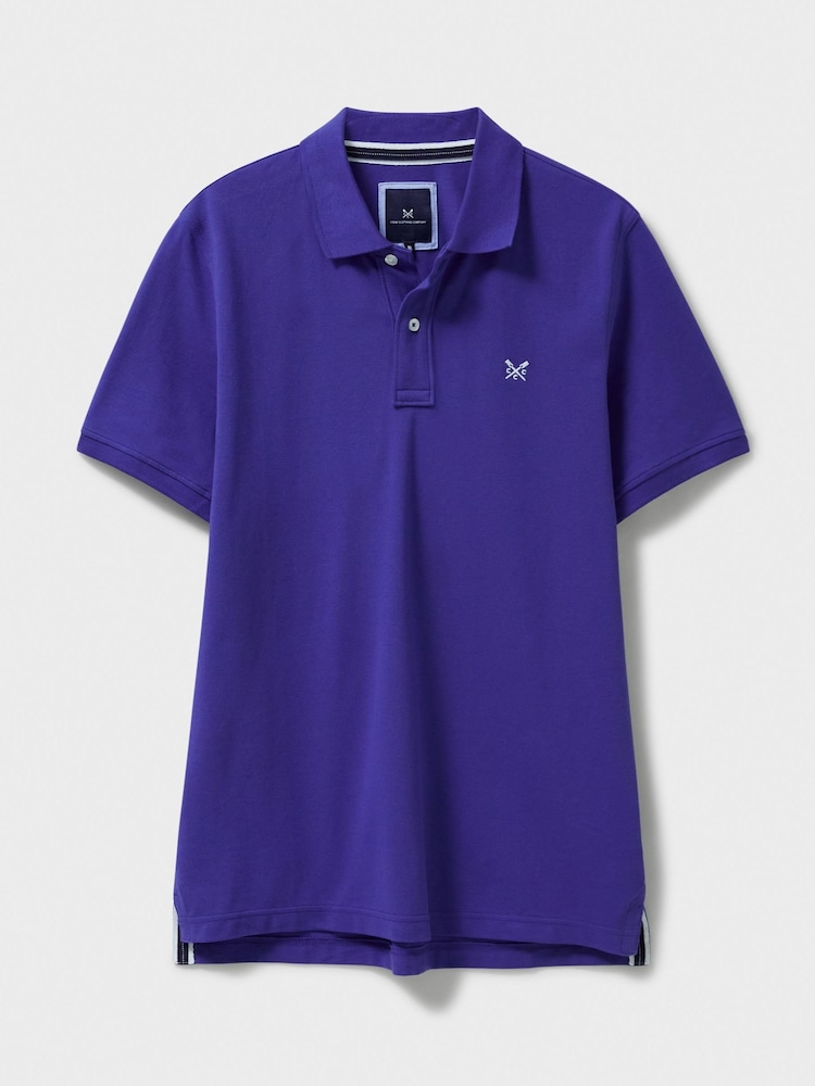 أزرق داكن - قميص بولو بيكيه قطن 100% من Crew Clothing - صورة 5 من 5