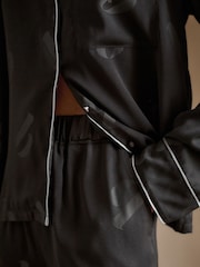 B By Ted Baker Satin Jaquard Black Pyjamas - Image 4 of 11