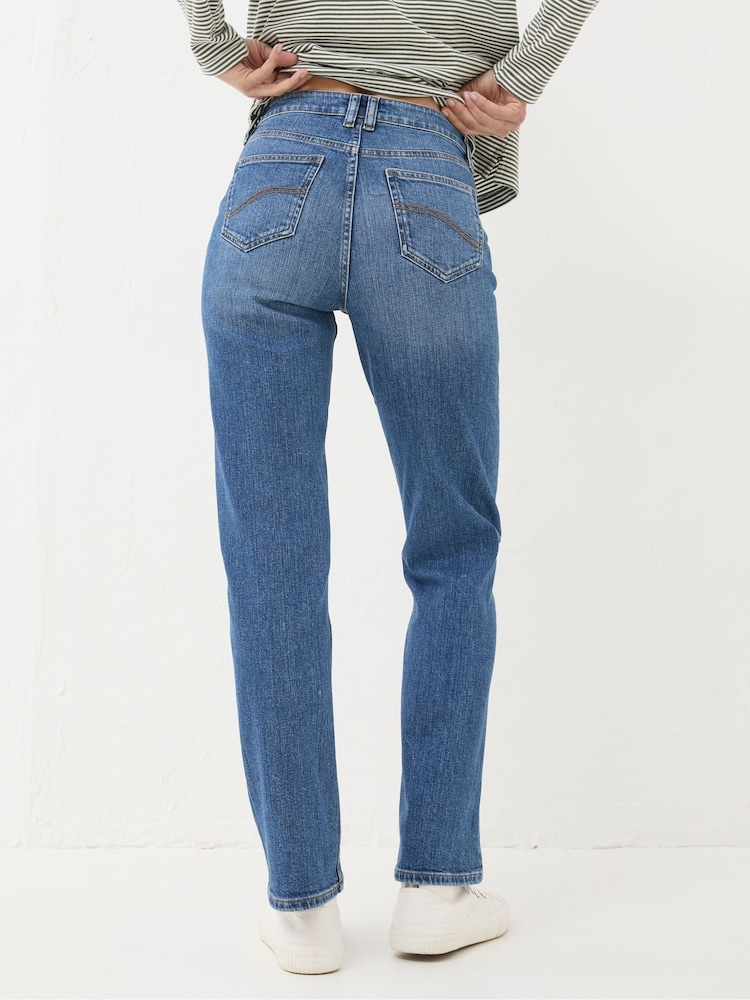 FatFace Carmel Blue Denim Comfort Straight Jeans - Image 2 of 6