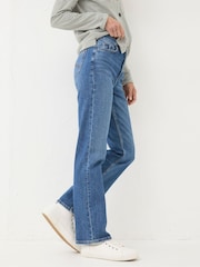 FatFace Carmel Blue Denim Comfort Straight Jeans - Image 3 of 6