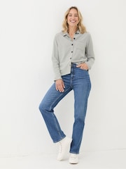 FatFace Carmel Blue Denim Comfort Straight Jeans - Image 4 of 6