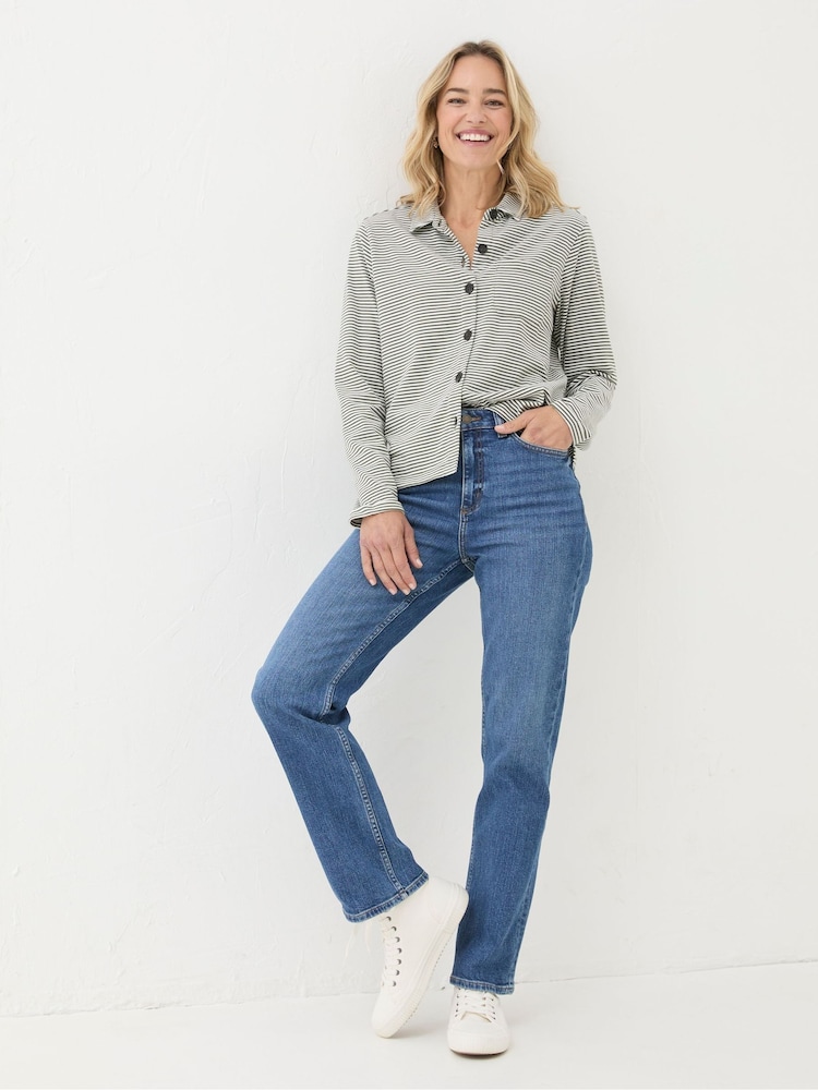 FatFace Carmel Blue Denim Comfort Straight Jeans - Image 4 of 6