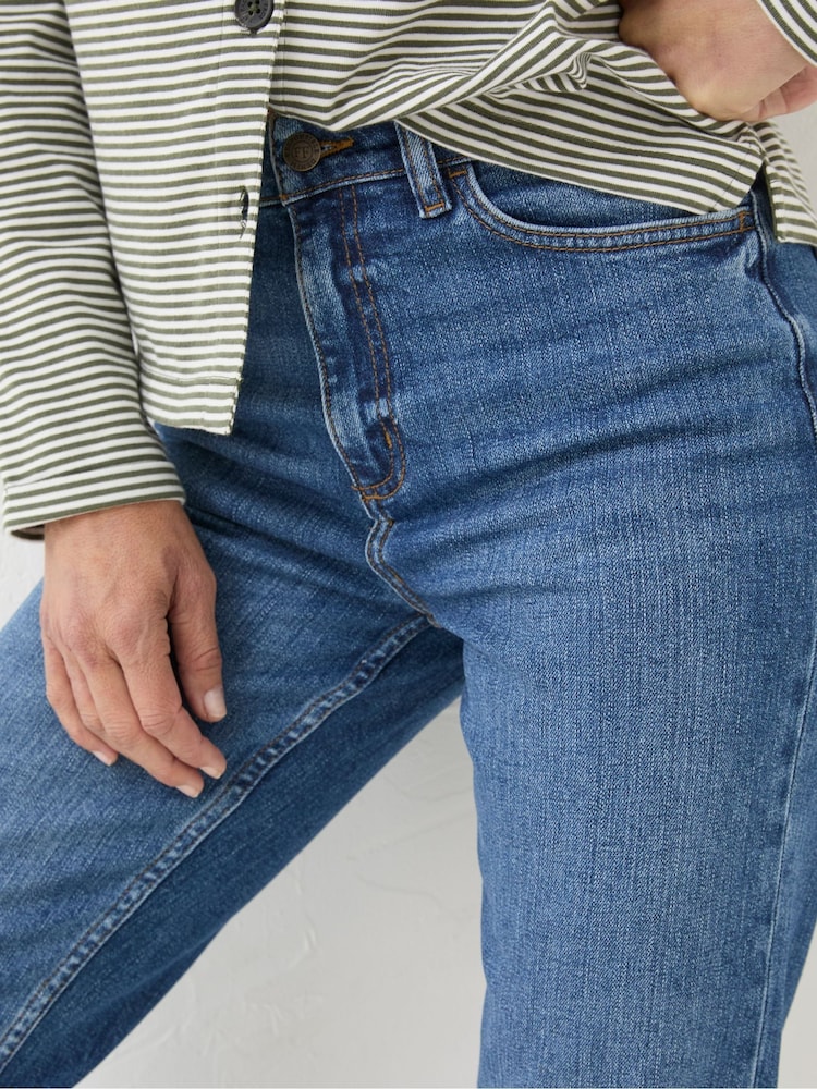 FatFace Carmel Blue Denim Comfort Straight Jeans - Image 5 of 6