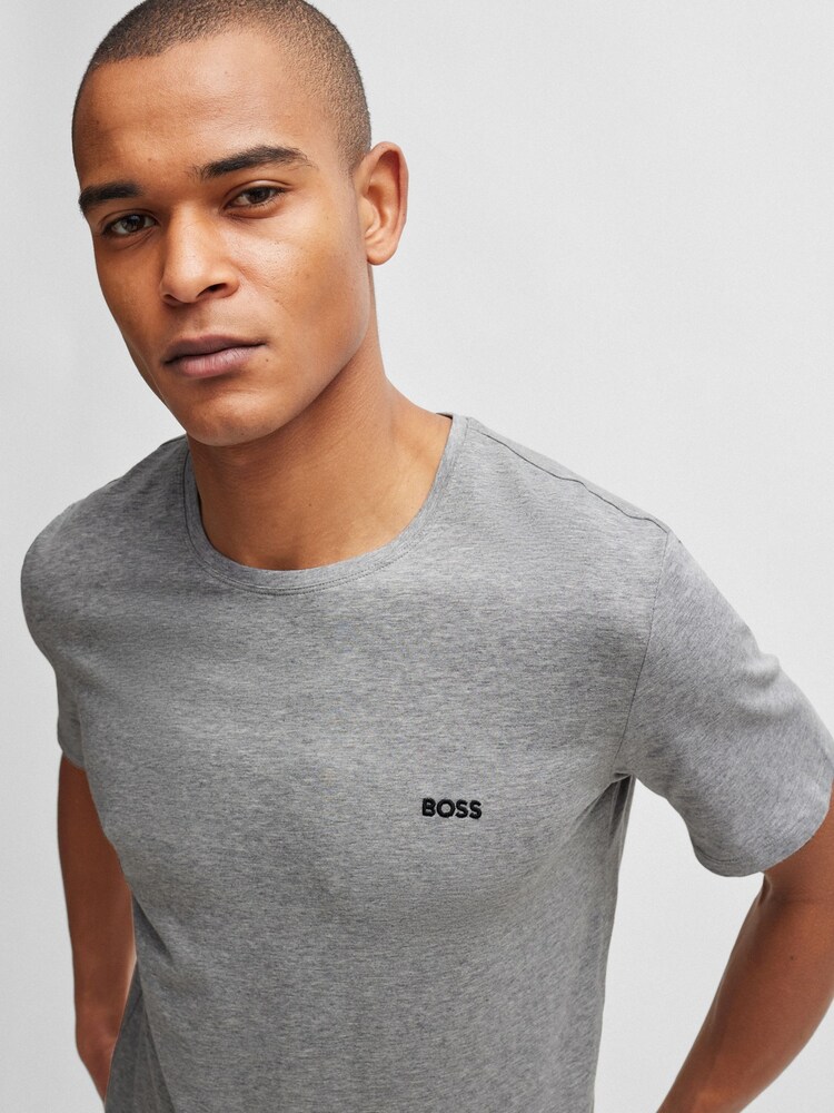 Camiseta de algodón elástica con detalle de logotipo de BOSS - Imagen 1 de 5