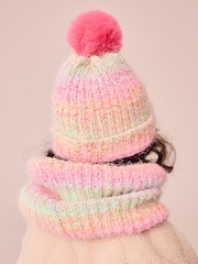 Pink/Green Ombre Hat And Snood Set (1-16yrs) - Image 3 of 7