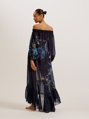 Ted Baker Blue Sabrinn Off The Shoulder Cover-Up - Image 3 of 5