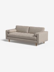 MADE.COM Textured Weave Natural Scott 3 Seater Sofa - Image 1 of 4