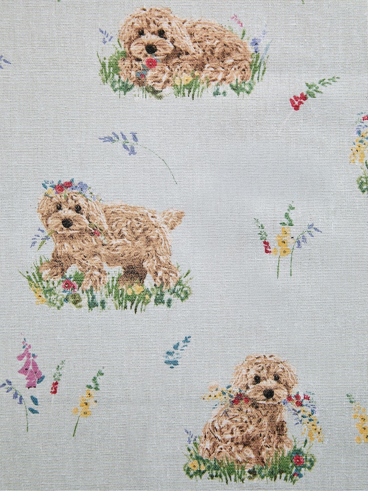 Sage Green Charlie the Cockapoo Wipe Clean Table Cloth - Image 3 of 4