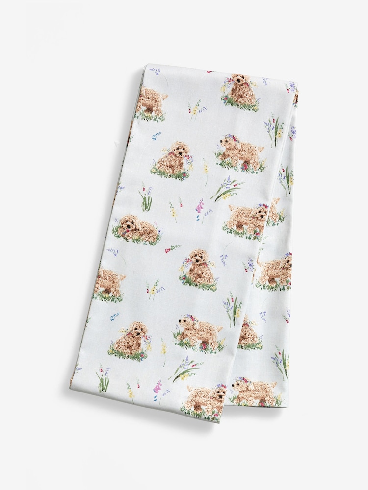 Sage Green Charlie the Cockapoo Wipe Clean Table Cloth - Image 4 of 4