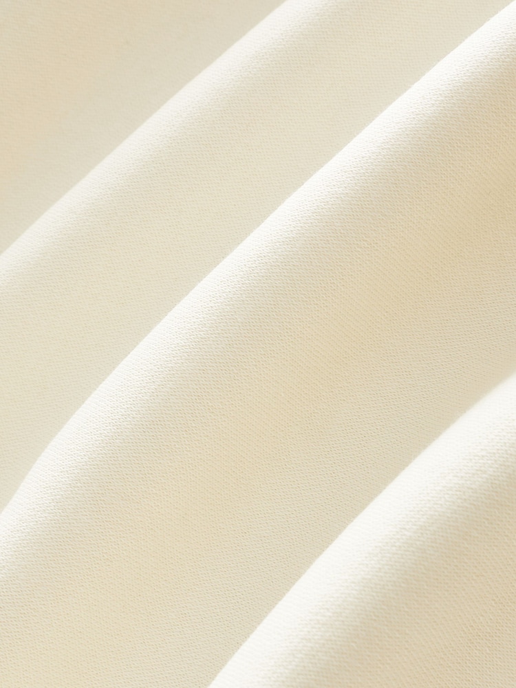 Ecru White Heavyweight Soft Touch Crew Neck Sweatshirt - Image 6 of 6