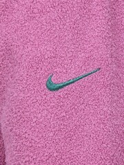 Nike Pink Little Kids Swoosh Spirit Cosy Teddy Fleece Tracksuit - Image 4 of 4
