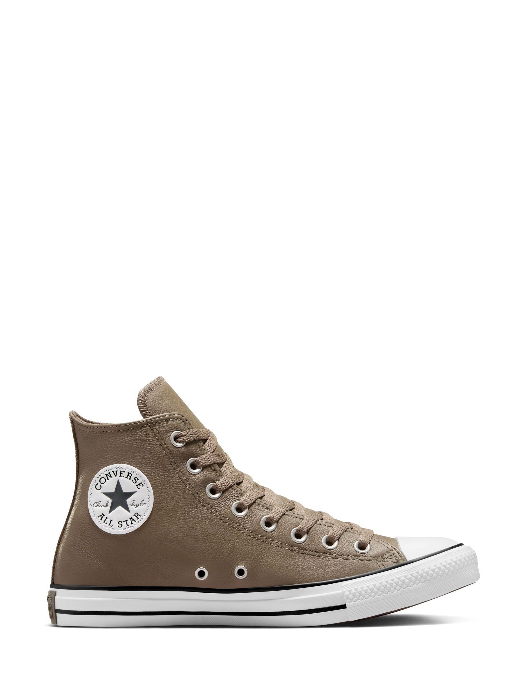 Converse leather high tops brown shop
